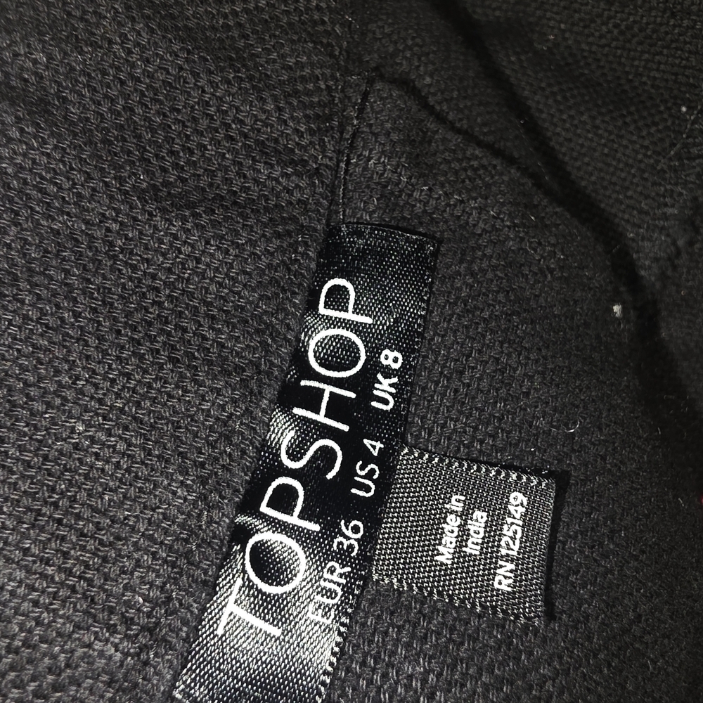 Topshop Black Skirt with Colorful Floral Embroidery - Picture 7 of 7